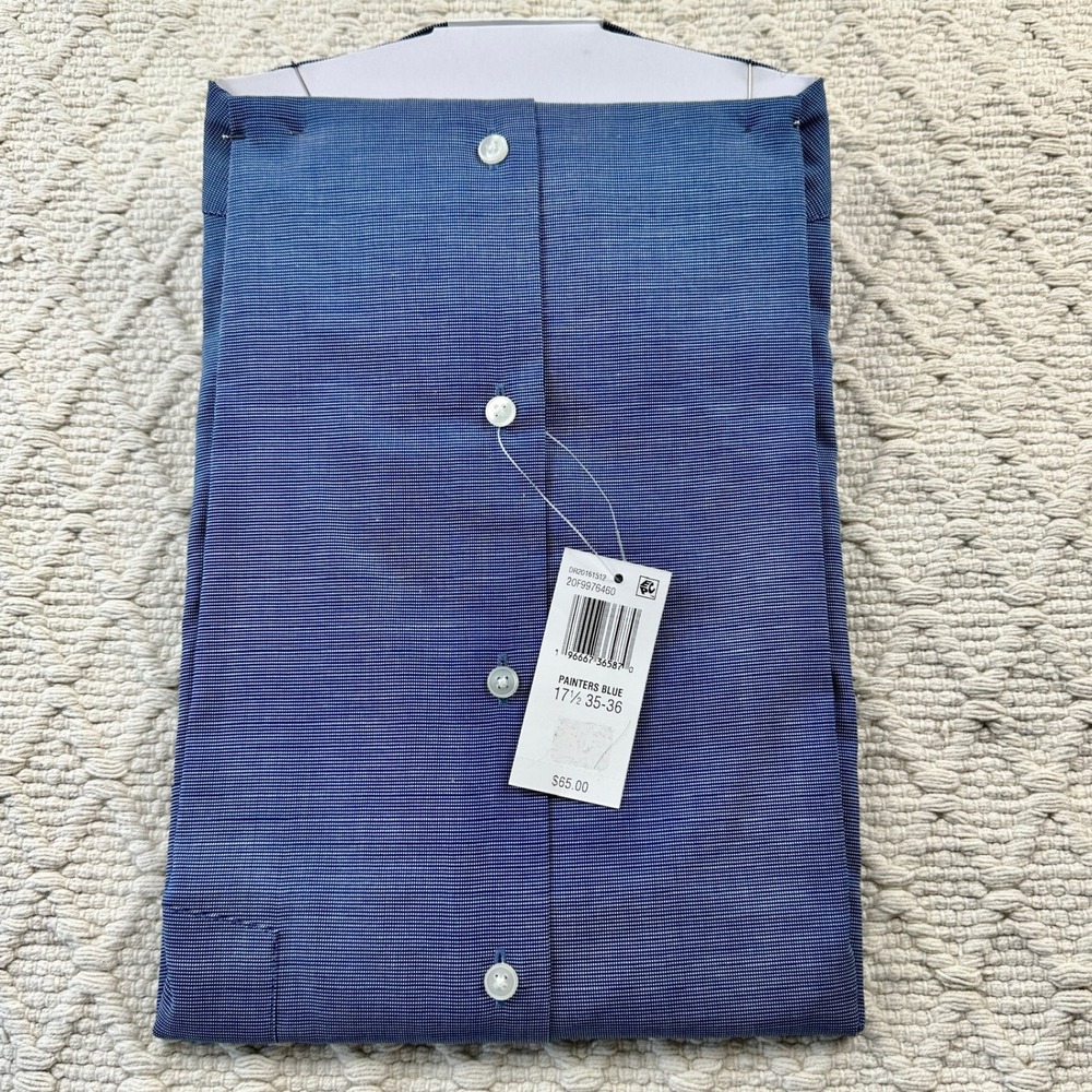Van Heusen Mens Tall Fit Stain Shield Stretch Wrinkle Free Dress Shir 17.5 35-36 - Picture 4 of 6